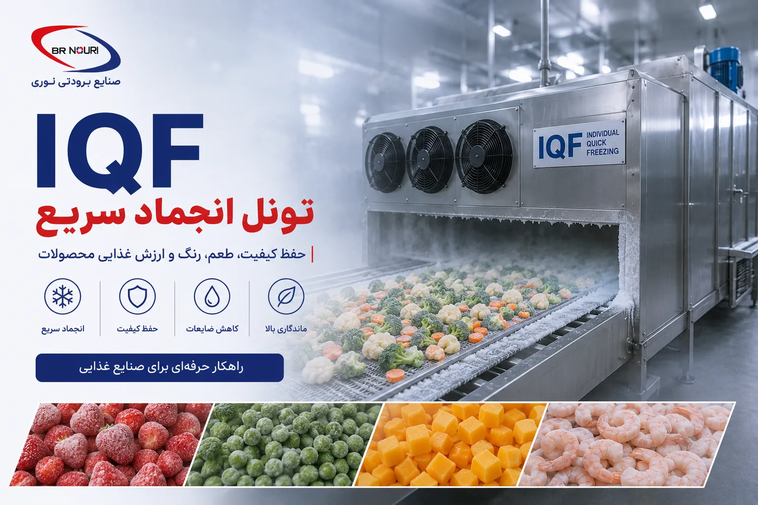 IQF | تونل انجماد سریع