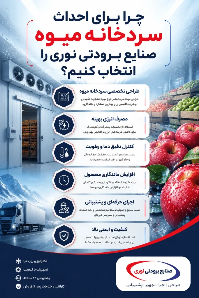 چرا برای احداث سردخانه میوه صنایع برودتی نوری را انتخاب کنیم؟