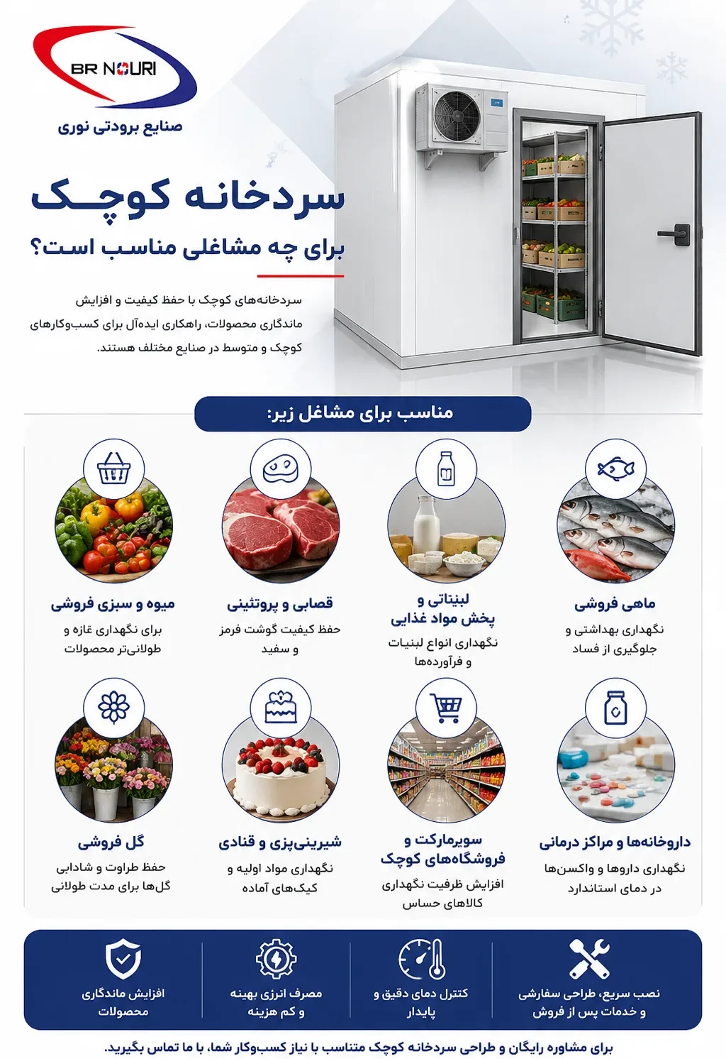 کاربرد سردخانه کوچک