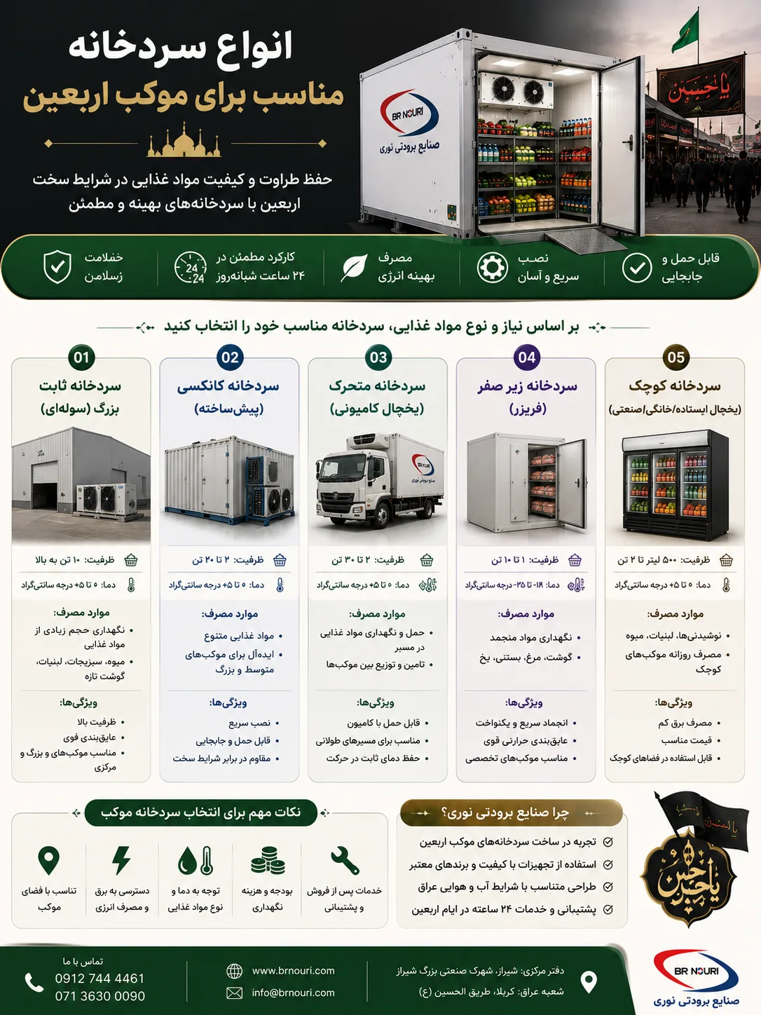 انواع سردخانه موکب 