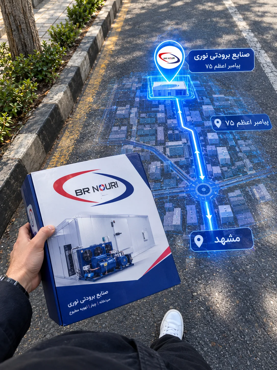 تصویر صنعتی سردخانه صنایع برودتی نوری
